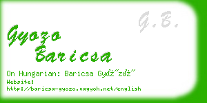 gyozo baricsa business card